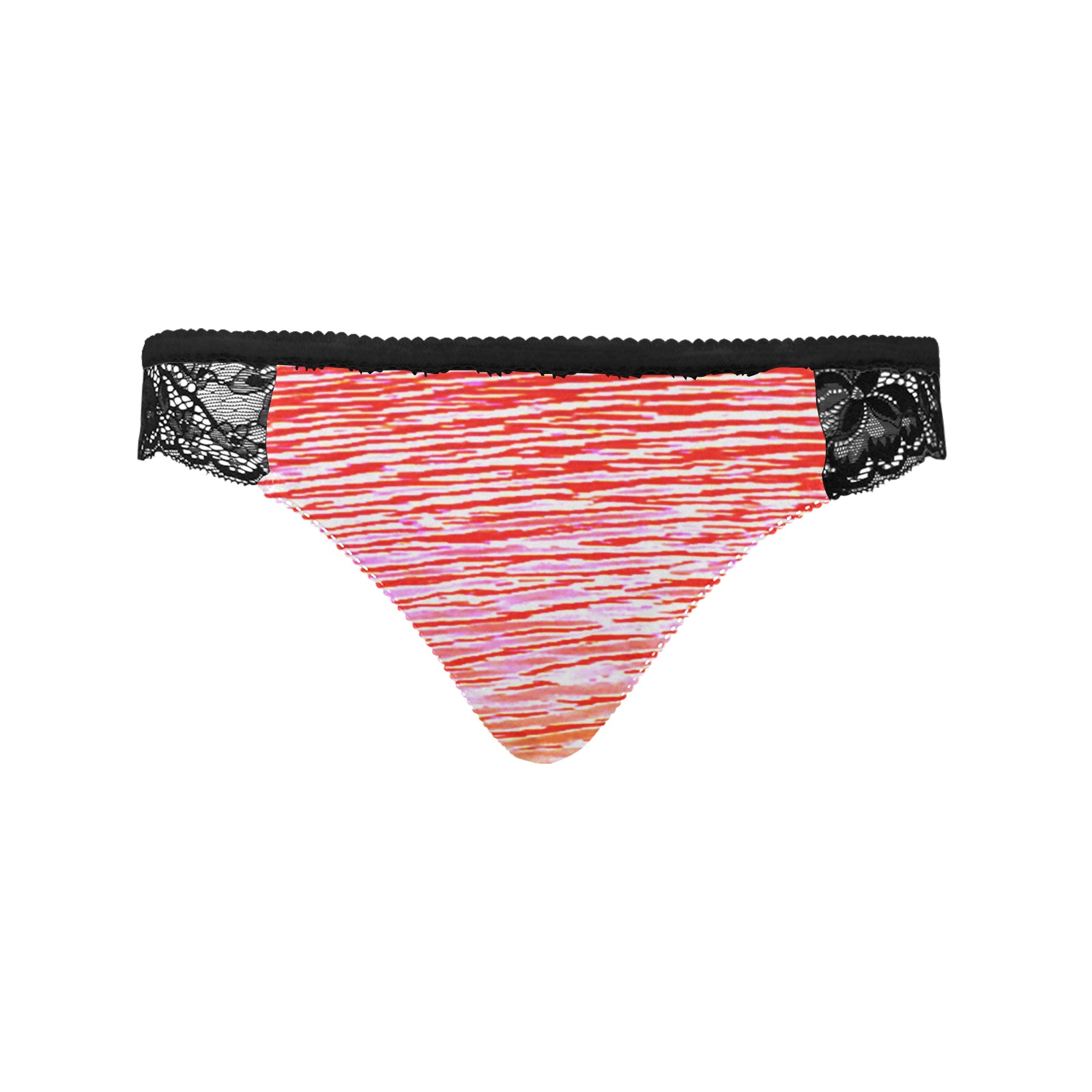 Orange and red water Women's Lace Panty (Model L41)