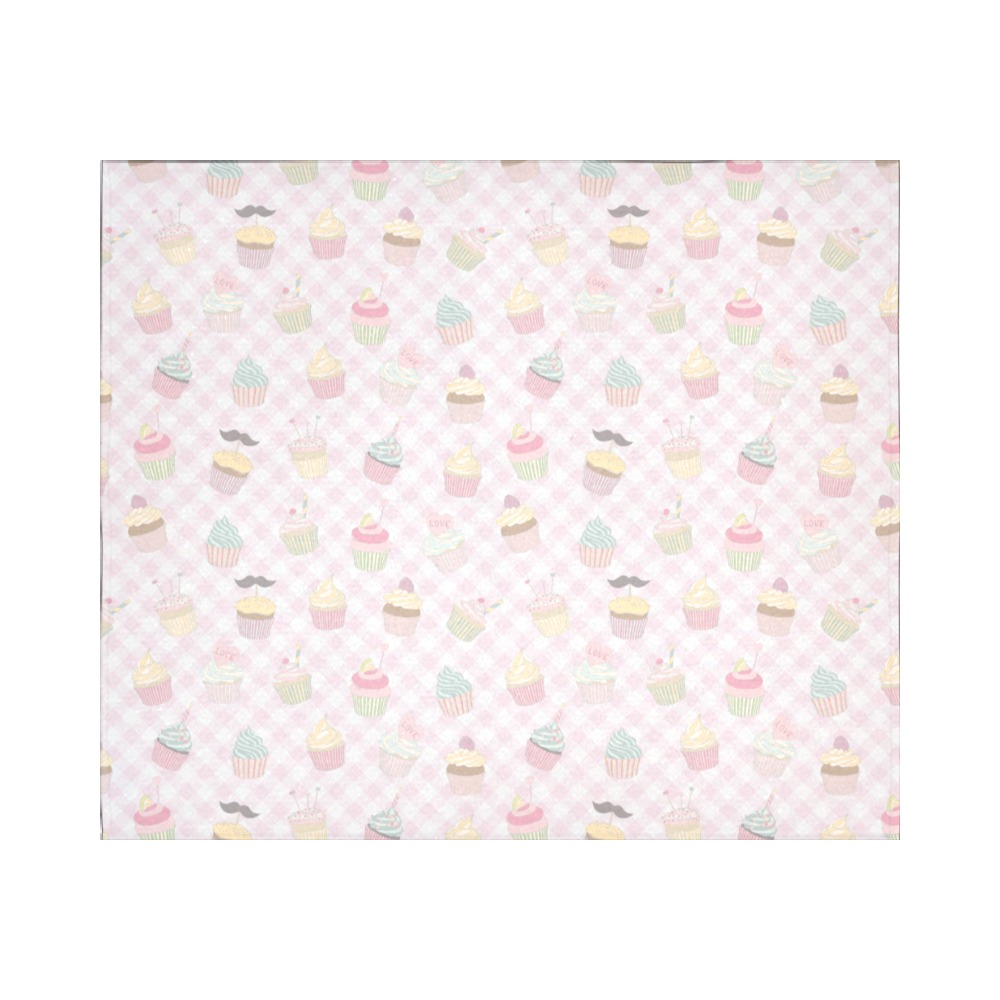 Cupcakes Cotton Linen Wall Tapestry 60"x 51"