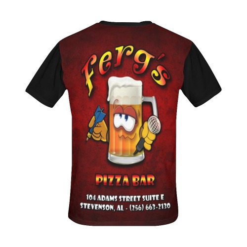 Ferg's Pizza Bar All Over Print T-Shirt for Men (USA Size) (Model T40)