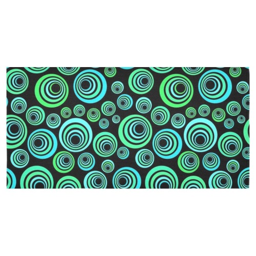 Retro Psychedelic Pretty Green Pattern Cotton Linen Tablecloth 60"x120"