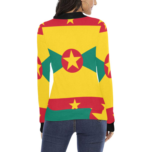 manusartgnd Women's All Over Print Mock Neck Sweatshirt (Model H43)