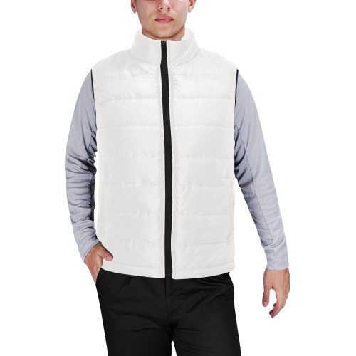 color platinum Men's Padded Vest Jacket (Model H44)