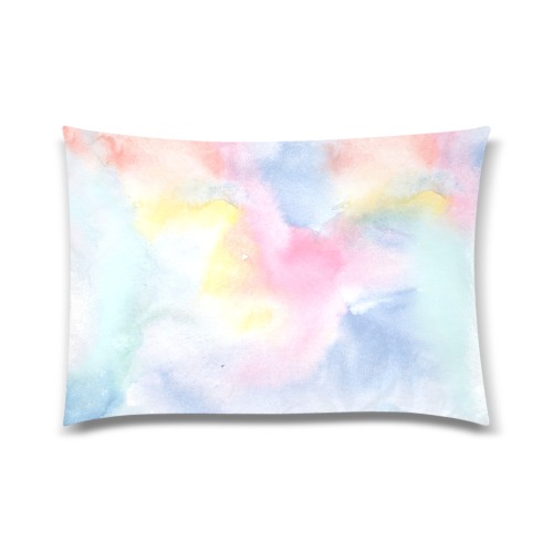 Colorful watercolor Custom Zippered Pillow Case 20"x30" (one side)