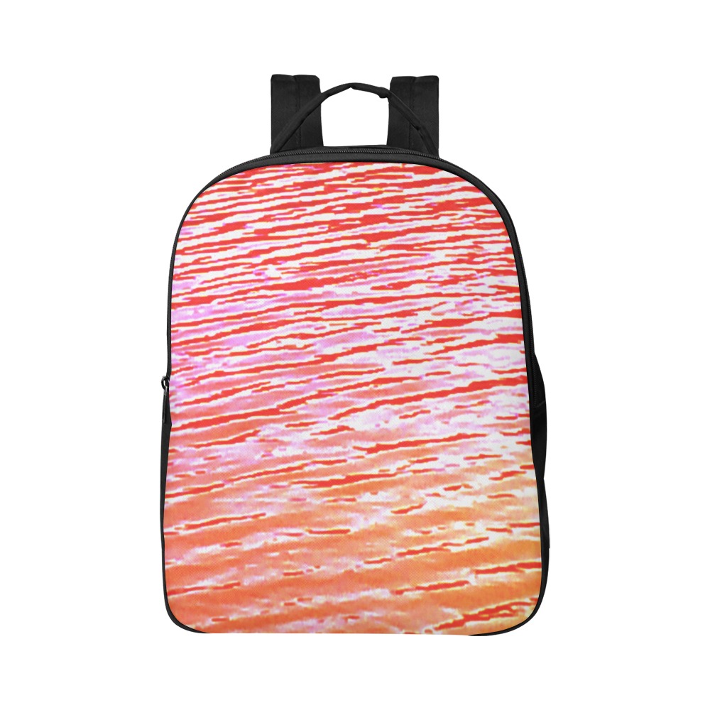 Orange and red water Popular Fabric Backpack (Model 1683)
