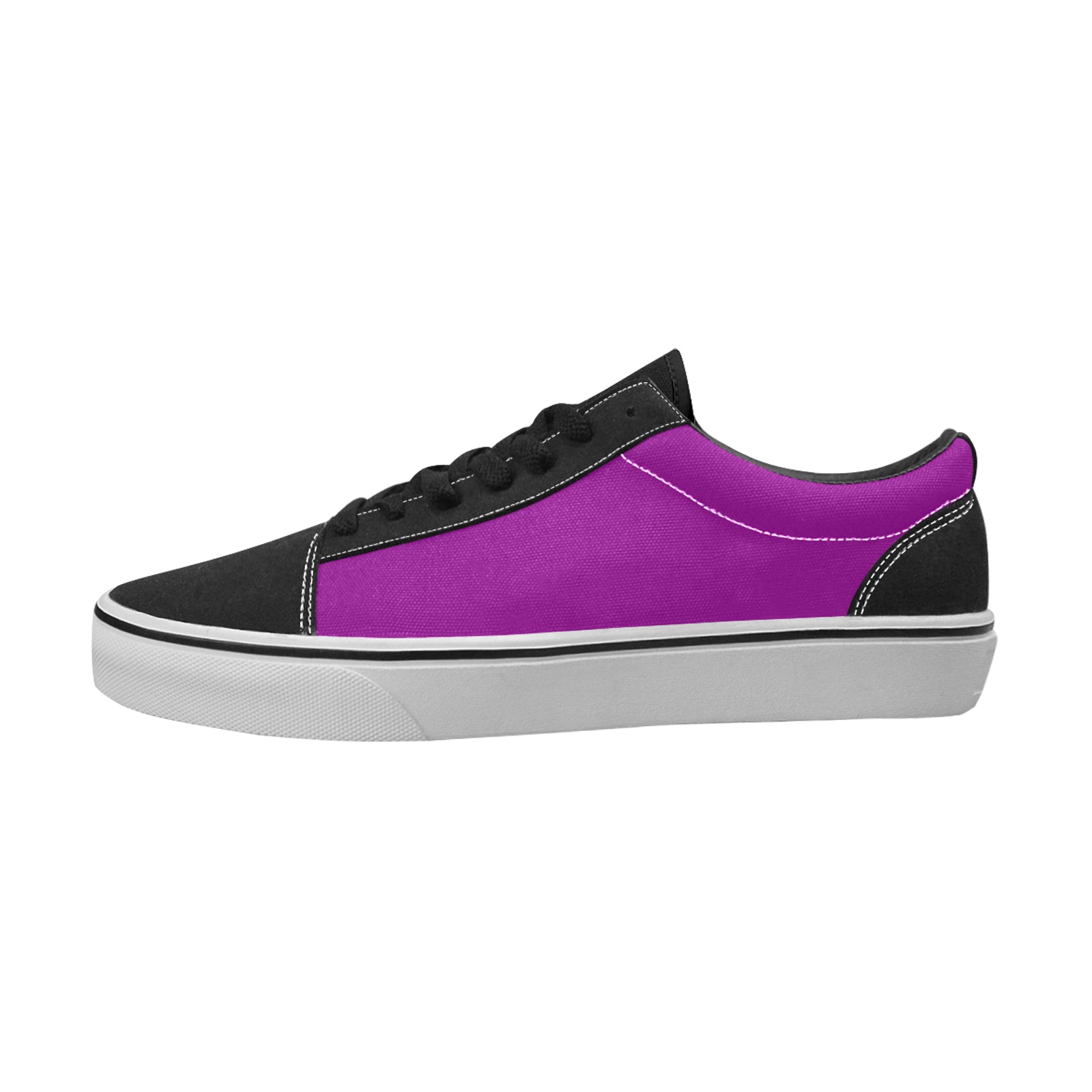 color purple Women's Low Top Skateboarding Shoes (Model E001-2)