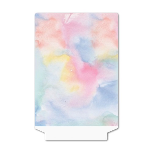 Colorful watercolor Acrylic Photo Panel with Wooden Stand