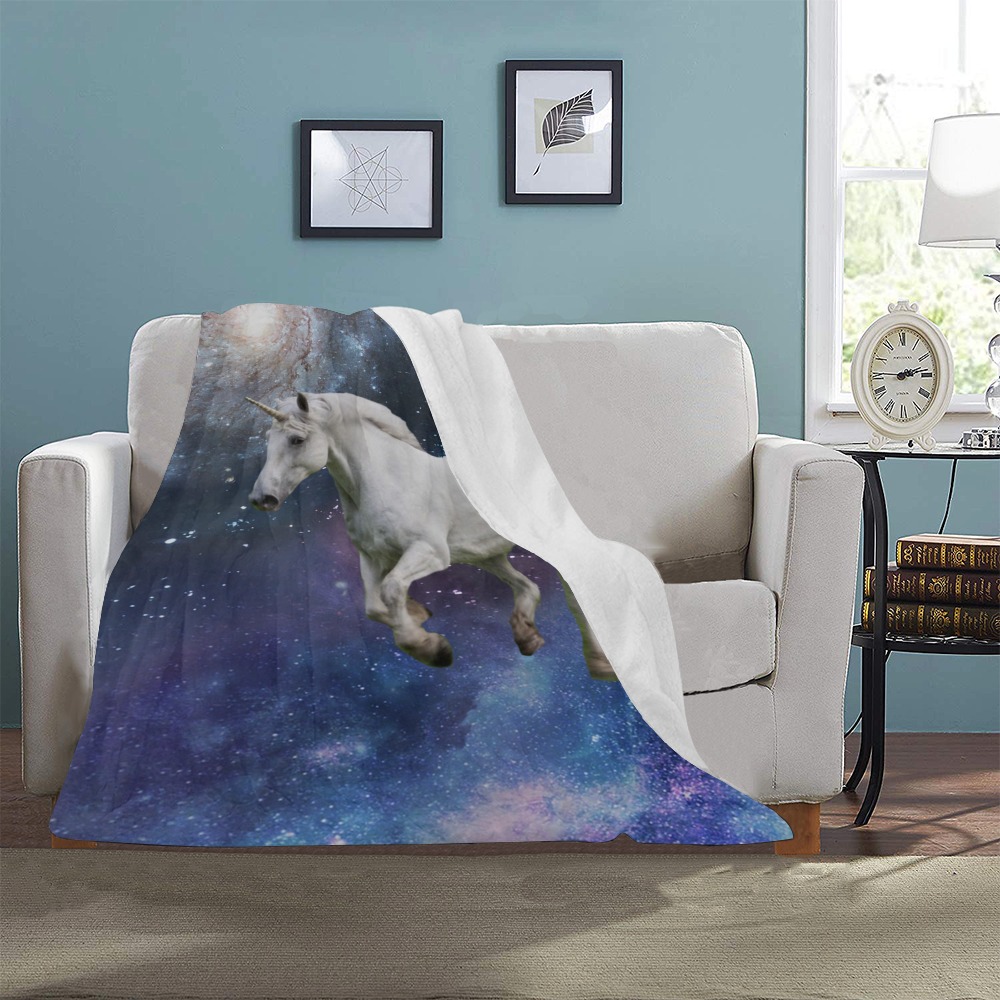 Unicorn and Space Ultra-Soft Micro Fleece Blanket 30''x40''