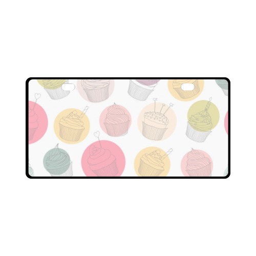 Colorful Cupcakes License Plate