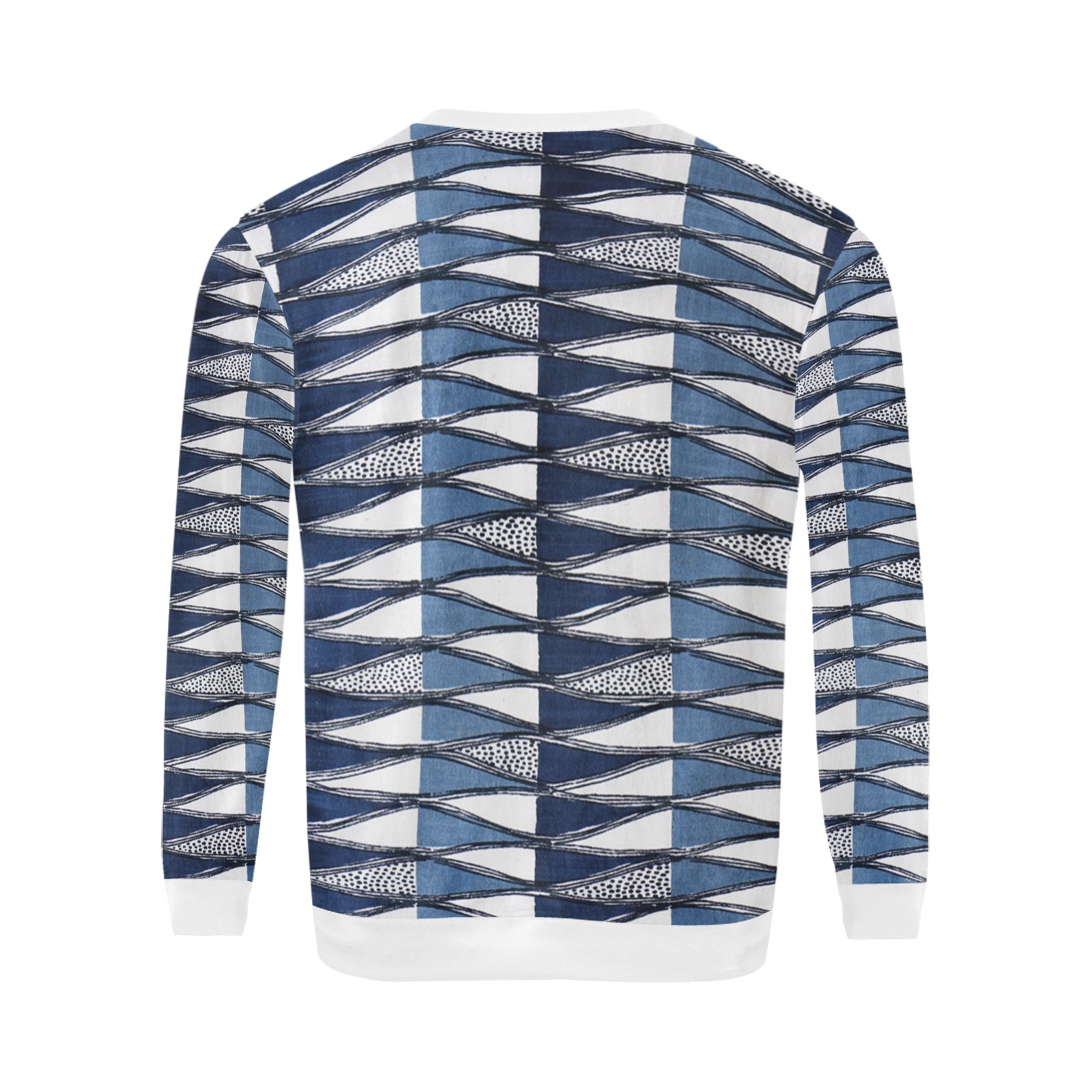 Diamond Denim All Over Print Crewneck Sweatshirt for Men (Model H18)