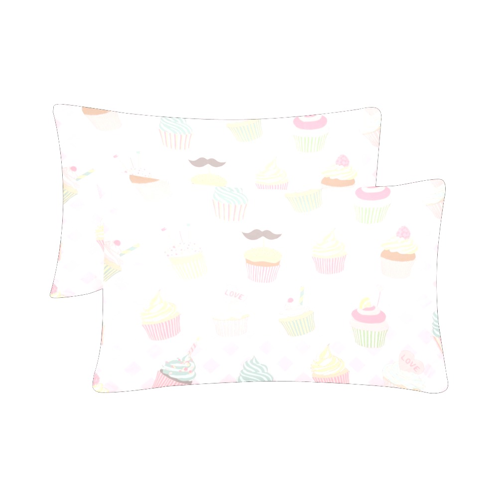 Cupcakes Custom Pillow Case 20"x 30" (One Side) (Set of 2)