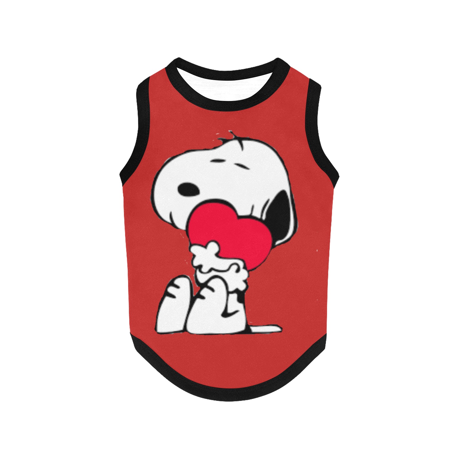 Snoopy Heart Red All Over Print Pet Tank Top