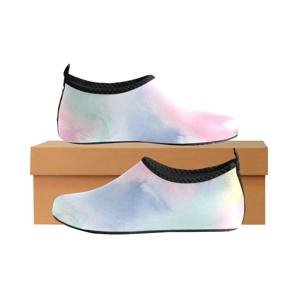Colorful watercolor Women's Slip-On Water Shoes (Model 056)