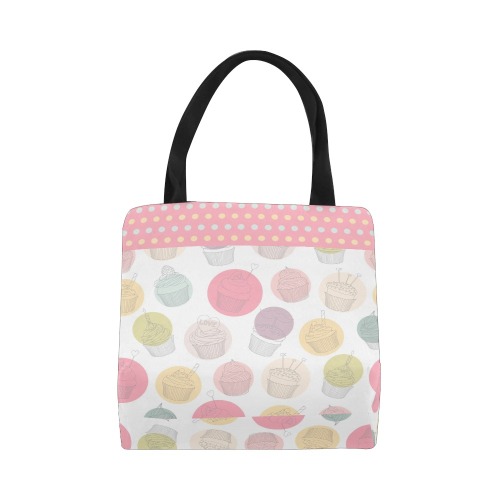 Colorful Cupcakes Canvas Tote Bag (Model 1657)