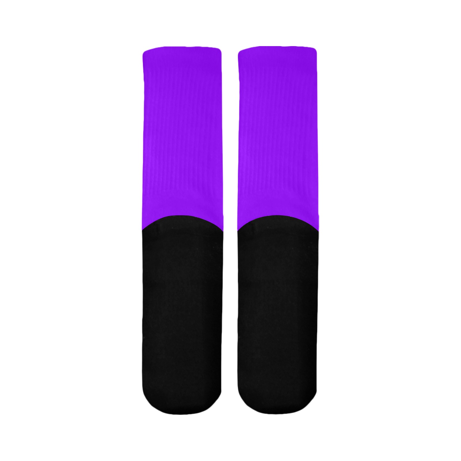 color electric violet Mid-Calf Socks (Black Sole)