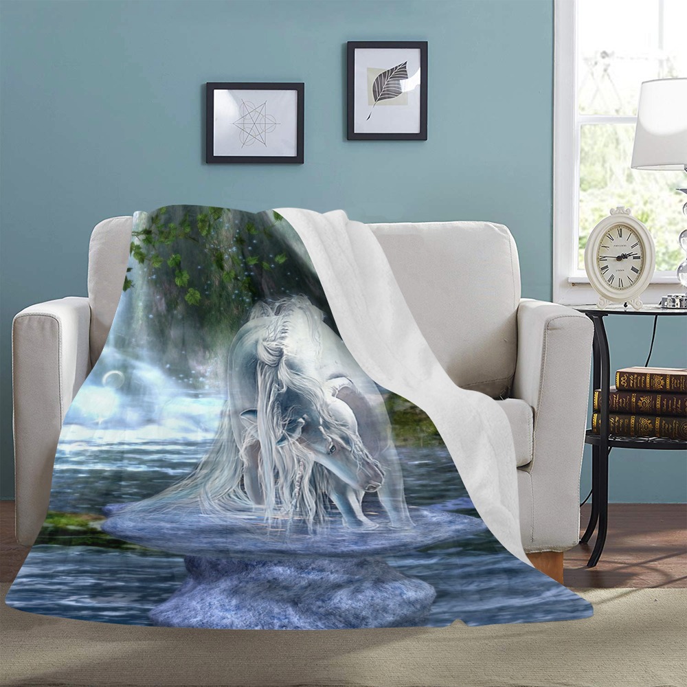 Unicorn and Magical Waterfall Ultra-Soft Micro Fleece Blanket 60"x80"